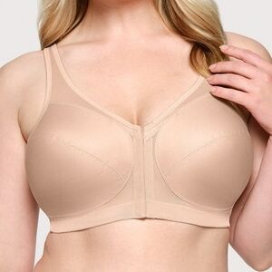 Sz 42F Glamorise MagicLift Front-Closure with Posture Back Support Bra